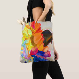 Neon Carnation Aquarell Blume Tasche