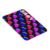 Neon Cartoon Herzmuster Magnet (Rechte Seite)