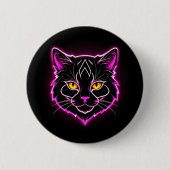 Neon Cat Button (Vorderseite)