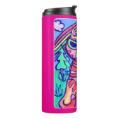  Neon Cat Cool Art Painting Fun Design Thermosbecher (Nach links gedreht)