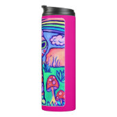  Neon Cat Cool Art Painting Fun Design Thermosbecher (Nach rechts gedreht)