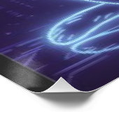 **Neon Cat Design – Glowing Futuristic Feline Art* Poster (Ecke)