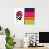 Neon Cat | IMITATE GLITZER Poster (Heimbüro)
