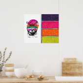 Neon Cat | IMITATE GLITZER Poster (Küche)