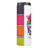 Neon Cat | IMITATE GLITZER Thermosbecher (Rückseite)