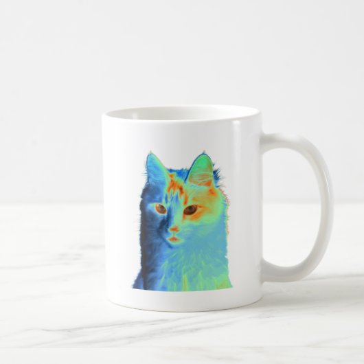 Neon Cat Kaffeetasse (Rechts)
