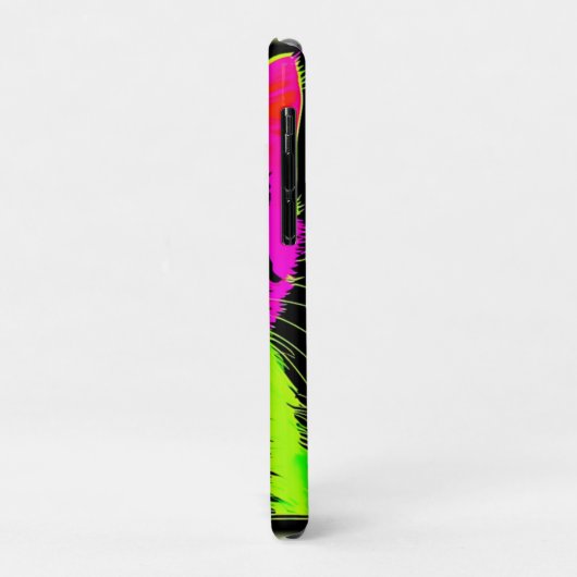 Neon Cat Portrait Case-Mate iPhone Hülle (Hinten/Links)