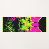 Neon Cat Portrait Yogamatte (Vorderseite (Horizontal))