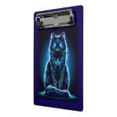 Neon Cat Vivid Background-97948 Mini Klemmbrett (Gewinkelt2)