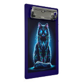 Neon Cat Vivid Background-97948 Mini Klemmbrett (Schrägansicht)