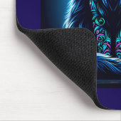 Neon Cat Vivid Background-97948 Mousepad (Ecke)