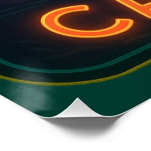 Neon Catfish Poster Print (Ecke)