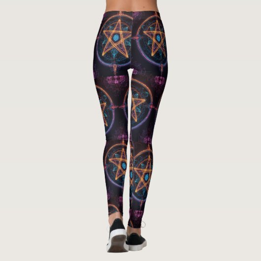 Neon Celtic Symbols Leggings (Rückseite)