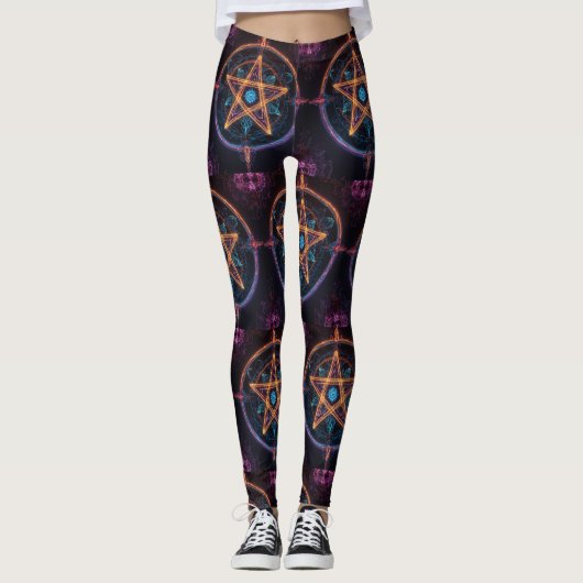 Neon Celtic Symbols Leggings (Vorderseite)