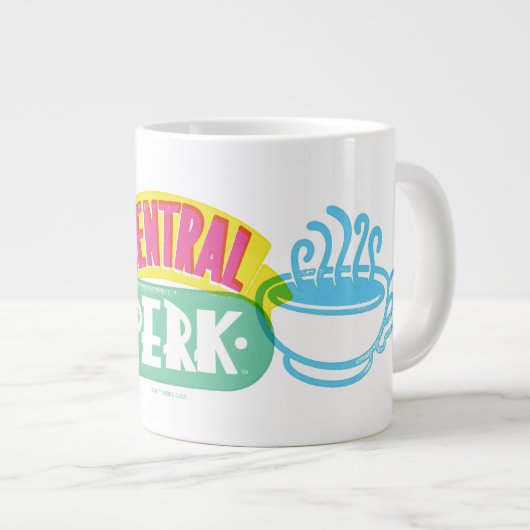 Neon Central Perk Logo Jumbo-Tasse (Vorderseite Rechts)