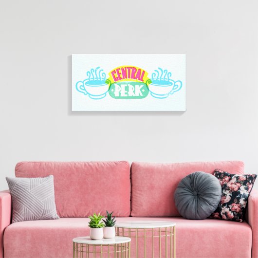 Neon Central Perk Logo Leinwanddruck (Insitu (Wohnzimmer))