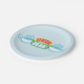 Neon Central Perk Logo Pappteller (Schrägansicht)