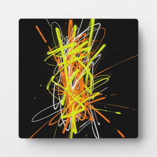 Neon-Chaos Abstracte Energie-Explosion Fotoplatte