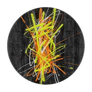 Neon-Chaos Abstracte Energie-Explosion Schneidebrett