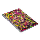 Neon Chaos Abstrakt Paint Spritzer Notebook Notizblock (Rechte Seite)