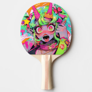 Neon Chaos Demon Girl Expression Tischtennis Schläger