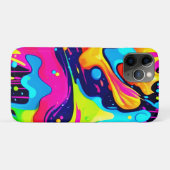 Neon-Chaos-Flüssigkeitsfarben-Explosion Case-Mate iPhone Hülle (Rückseite (Horizontal))