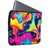 Neon Chaos Liquid Color Explosion Laptopschutzhülle (Vorne Rechts)
