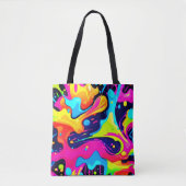 Neon Chaos Liquid Color Explosion Tasche (Vorderseite)