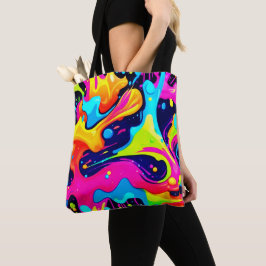 Neon Chaos Liquid Color Explosion Tasche