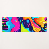 Neon Chaos Liquid Color Explosion Yogamatte (Vorderseite (Horizontal))