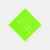 Neon Chartreuse Coole Solid Color Napkins Serviette (Ecke)