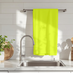 Neon Chartreuse Einheitsfarbe Trendfarbe Geschirrtuch