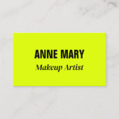 Neon Chartreuse Gelb Schwarz Cool Visitenkarte (Vorderseite)