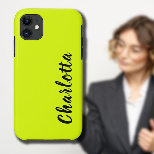 Neon Chartreuse Solid Color | Benutzerdefiniert Case-Mate iPhone Hülle