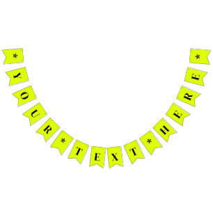 Neon Chartreuse Solid Color Benutzerdefiniert Wimpelkette