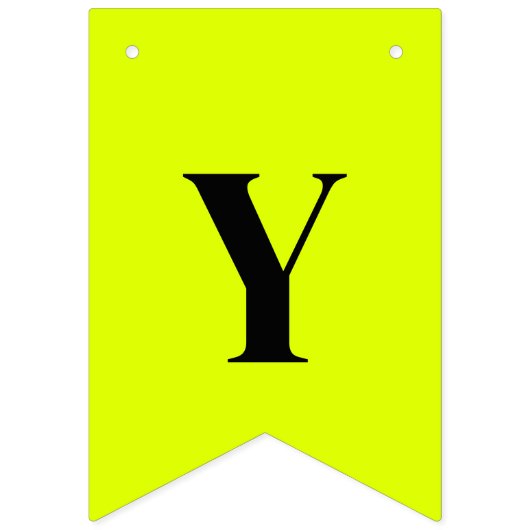 Neon Chartreuse Solid Color | Benutzerdefiniert Wimpelkette (Zweite Fahne)