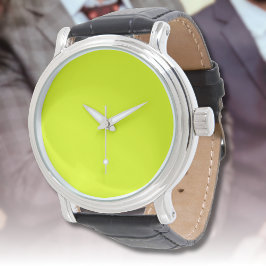 Neon Chartreuse Solid Color | Classic Armbanduhr