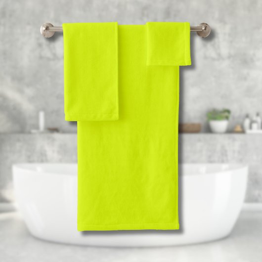 Neon Chartreuse Solid Color | Classic Badhandtuch Set