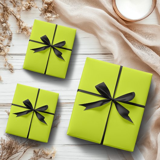 Neon Chartreuse Solid Color | Classic | elegant Geschenkpapier Set