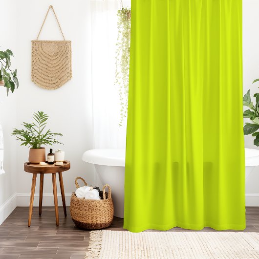 Neon Chartreuse Solid Color | Trendfarbe Duschvorhang