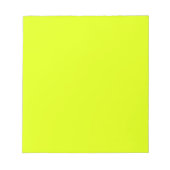 Neon Chartreuse Solid Color | Trendfarbe Notizblock (Vorderseite)