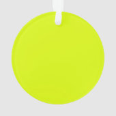 Neon Chartreuse Solid Color | Trendfarbe Ornament (Rückseite)