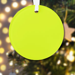 Neon Chartreuse Solid Color   Trendfarbe Ornament