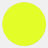 Neon Chartreuse Solid Color | Trendfarbe Runder Aufkleber (Vorderseite)