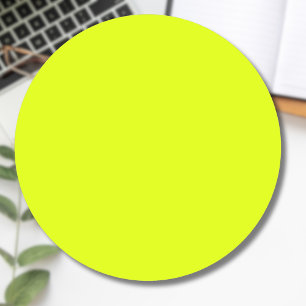 Neon Chartreuse Solid Color   Trendfarbe Runder Aufkleber