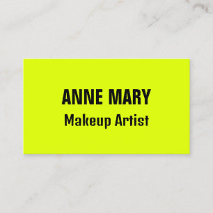 Neon Chartreuse Yellow Black Bright 2025 Visitenkarte