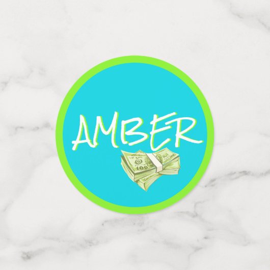 Neon Checkerboard|3 Fotos & Age Retro der 80er Jah Konfetti (Klein Vorderseite)