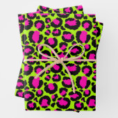 Neon Cheetah Pattern, Boys Girls & Kids, Leopard Geschenkpapier Set (Beispiel)