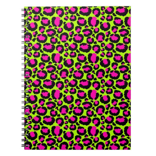 Neon Cheetah Pattern, Boys Girls & Kids, Leopard Notizblock (Vorderseite)