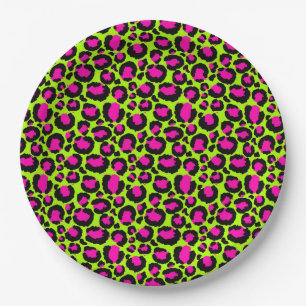 Neon Cheetah Pattern, Boys Girls & Kids, Leopard Pappteller